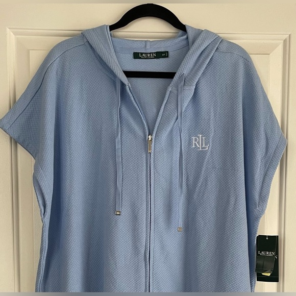 Lauren Ralph Lauren Zip-Front Hooded Lounger with Pockets - Picture 2 of 8